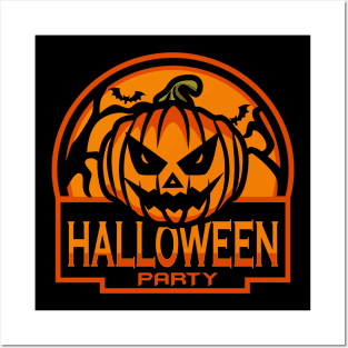 Halloween Party Badge Posters and Art